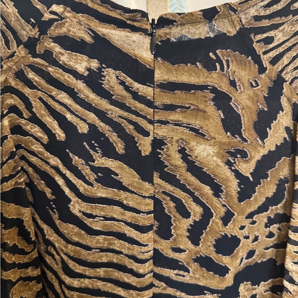 GANNI Animal Print Mini Georgette Dress NWT SZ XS  32 - Picture 8 of 11
